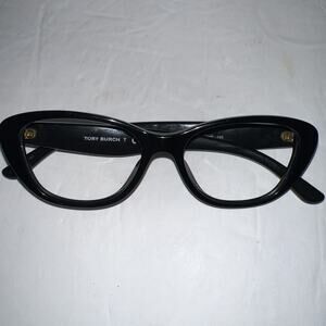 Tory Burch Eyeglasses TY2109U 1804 Black Plastic Frames 50-16-140 Rounded Cateye